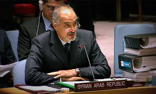 Bashar Yaafari, embajador de Siria ante la ONU Siria acusa a Washington y Riad de “matar” el proceso de paz
